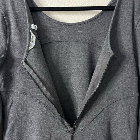 Athleta Illusion Ponte Knit Long Sleeve Dress Size Large in Gray - Picture 9 of 10